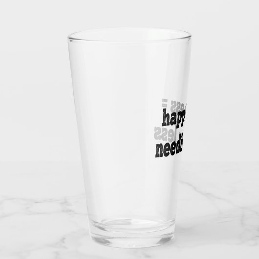 Geluk = minder nodig hebben glas (Rechts)