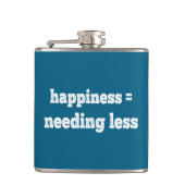 Geluk = minder nodig hebben heupfles (Voorkant)