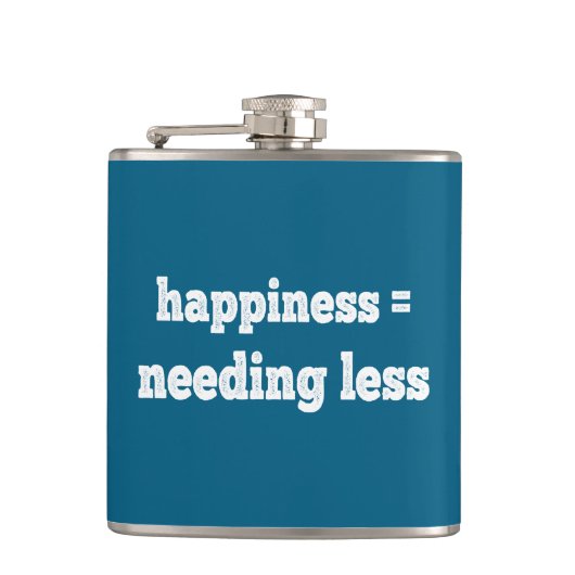 Geluk = minder nodig hebben heupfles (Voorkant)