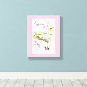 Geluk. Mogen we het allemaal hebben. Canvas Afdruk (Insitu (Houten vloer))