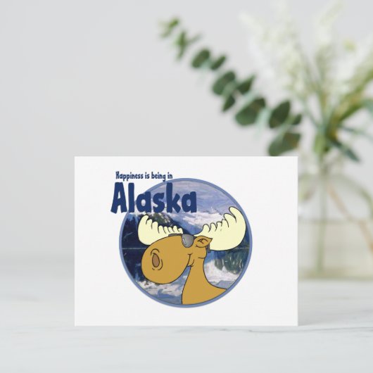 Geluk Moose - Alaska Briefkaart (Staand voorkant)
