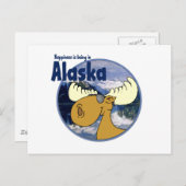 Geluk Moose - Alaska Briefkaart (Voorkant / Achterkant)