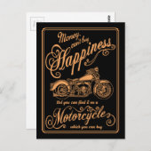 Geluk - Motorfiets Briefkaart (Voorkant / Achterkant)