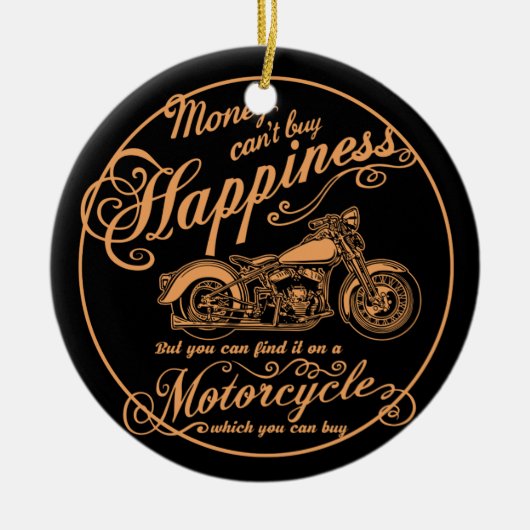 Geluk - Motorfiets Keramisch Ornament (Voorkant)