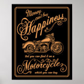 Geluk - Motorfiets Poster (Voorkant)