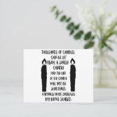 Geluk neemt nooit af door gedeeld te worden briefkaart (Staand voorkant)