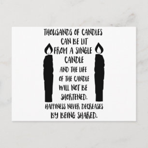 Geluk neemt nooit af door gedeeld te worden briefkaart