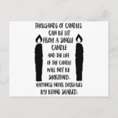 Geluk neemt nooit af door gedeeld te worden briefkaart (Voorkant)