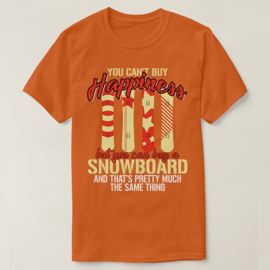 Geluk Niet Te Koop Maar Skiën Wel T-shirt (Design voorkant)