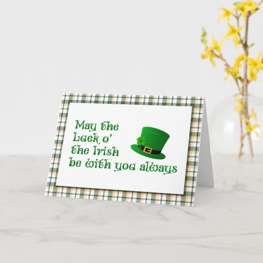 Geluk o' de Irish Saint Patrick's Day Kaart (Gele Bloem)
