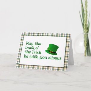 Geluk o' de Irish Saint Patrick's Day Kaart