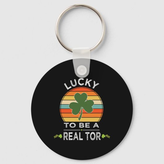 geluk om een makelaar St Patrick Day cadeau te zi Sleutelhanger (Voorkant)