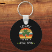 geluk om een makelaar St Patrick Day cadeau te zi Sleutelhanger (Voorkant)