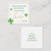 Geluk om klant St. Patrick's Day te hebben Notitiekaartje (Voorkant / Achterkant)