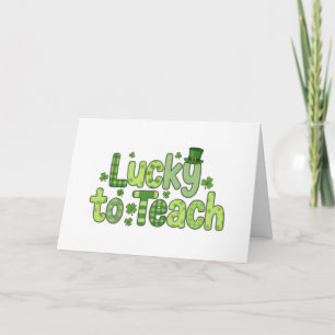 Geluk om St. Patrick's Day leraar te bedanken Kaart
