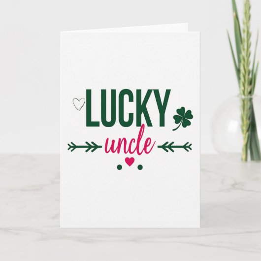 Geluk Onkel St Patricks Dag Kaart (Voorkant)
