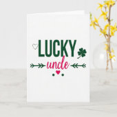 Geluk Onkel St Patricks Dag Kaart (Gele Bloem)