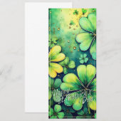 Geluk op St. Patrick's Day - Waterverf Shamrocks � (Voorkant / Achterkant)