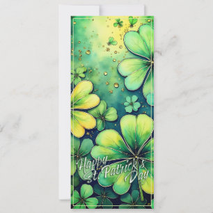Geluk op St. Patrick's Day - Waterverf Shamrocks �
