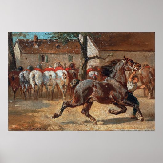 Geluk - Paard Dravend Poster (Voorkant)