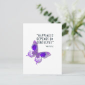 Geluk Paarse vlinder Briefkaart (Staand voorkant)
