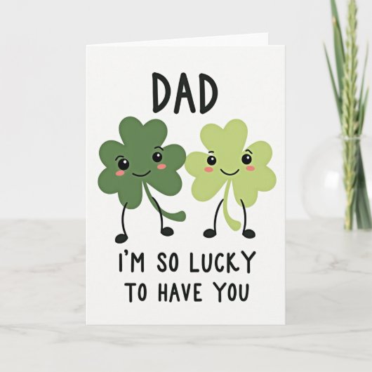 Geluk Papa Liefde Kaart (Voorkant)