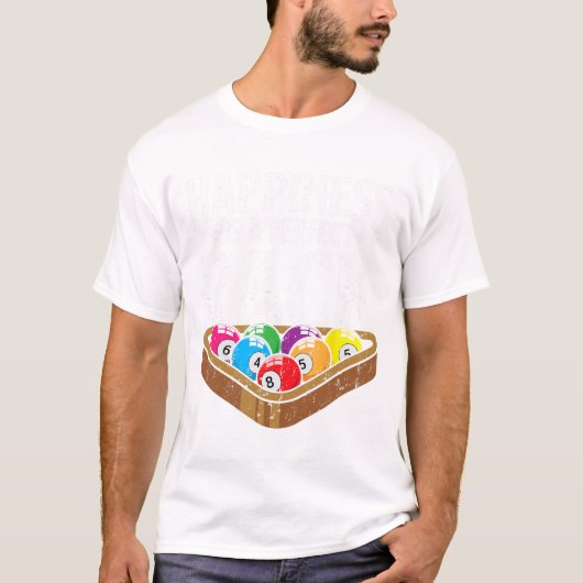 Geluk Perfect Rack Funny Pool Player Biljart T-shirt (Voorkant)