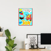 Geluk poster met clown en ballonnen (Thuiskantoor)