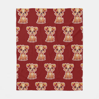 Geluk puppy fleece deken