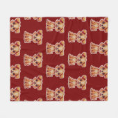 Geluk puppy fleece deken (Voorkant (Horizontaal))