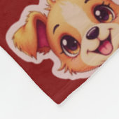 Geluk puppy fleece deken (Hoek)
