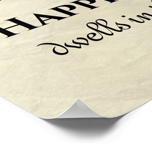 Geluk put in het Soul Inspirerend Citaat Poster (Hoek)