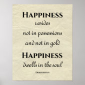 Geluk put in het Soul Inspirerend Citaat Poster (Voorkant)