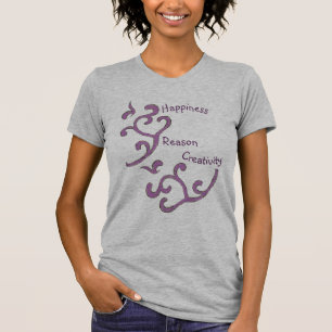 Geluk, reden, creativiteit dress t-shirt