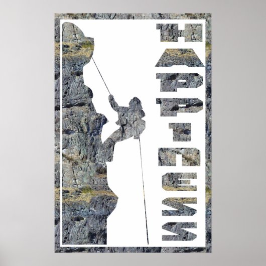 Geluk: Rockklimmen Poster (Voorkant)