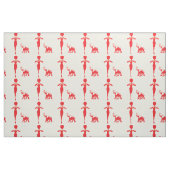Geluk Rode Olifant Stof (Fat Quarter)