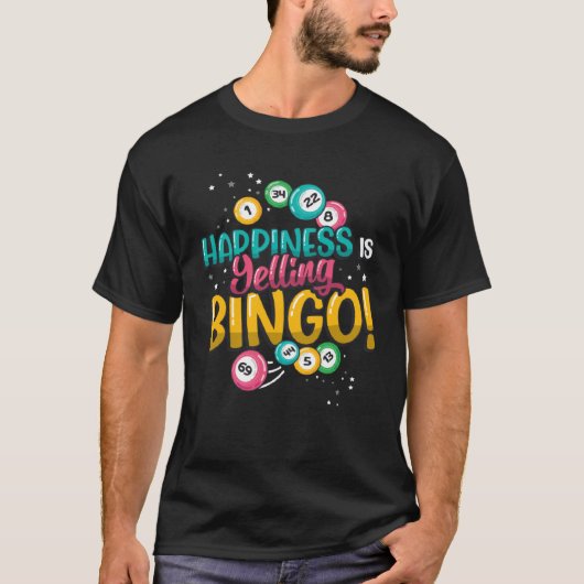 Geluk roept Bingo 1 T-shirt (Voorkant)