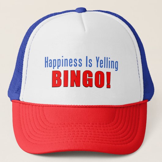 Geluk roept bingo Trucker Hat Trucker Pet (Voorkant)