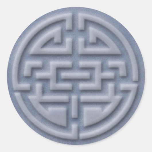 geluk ronde sticker (Voorkant)
