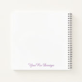 Geluk schattige leuke florale waterverf voor haar notitieboek (Achterkant)