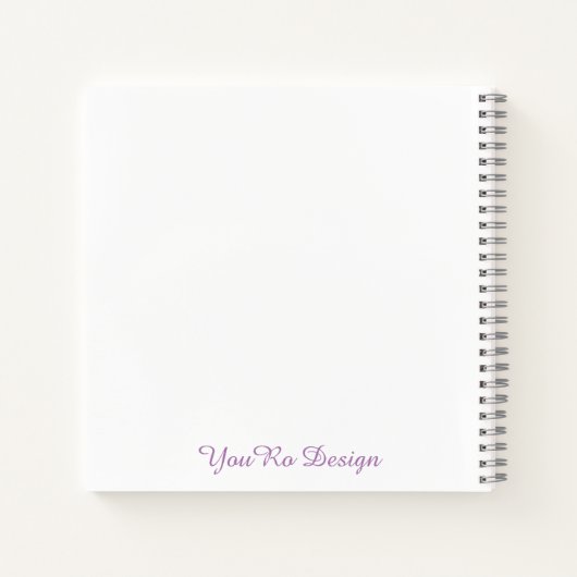 Geluk schattige leuke florale waterverf voor haar notitieboek (Achterkant)