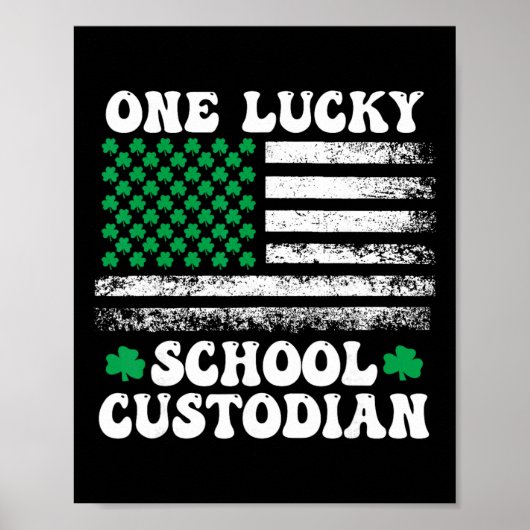 Geluk schoolbeheerder St. Patrick's Day Poster (Voorkant)