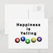 Geluk schreeuwt BINGO Briefkaart (Voorkant / Achterkant)