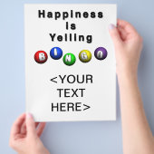 Geluk schreeuwt BINGO Flyer (Hand)