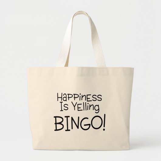 Geluk schreeuwt bingo grote tote bag (Voorkant)