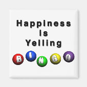 Geluk schreeuwt BINGO Magneet (Voorkant)