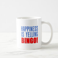 Geluk schreeuwt bingo-Mok