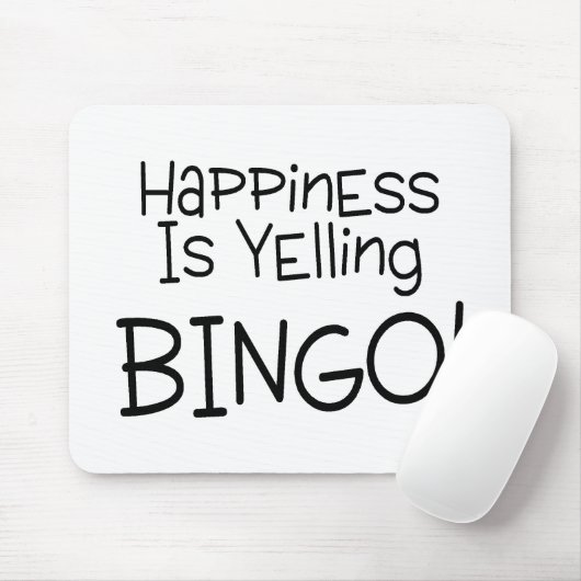 Geluk schreeuwt bingo muismat (Met muis)