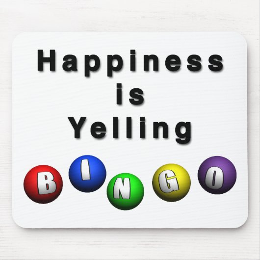 Geluk schreeuwt BINGO Muismat (Voorkant)