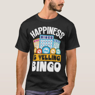 Geluk schreeuwt bingo t-shirt